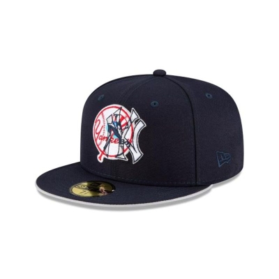 New York Yankees Gorra | New Era MLB Double Logo 59fifty Fitted Cap Mexico - Azules